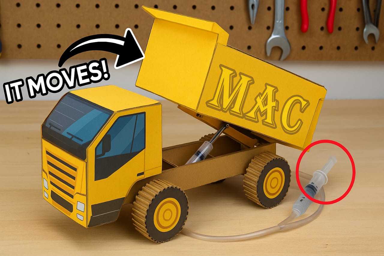Cardboard Hydraulic Lorry